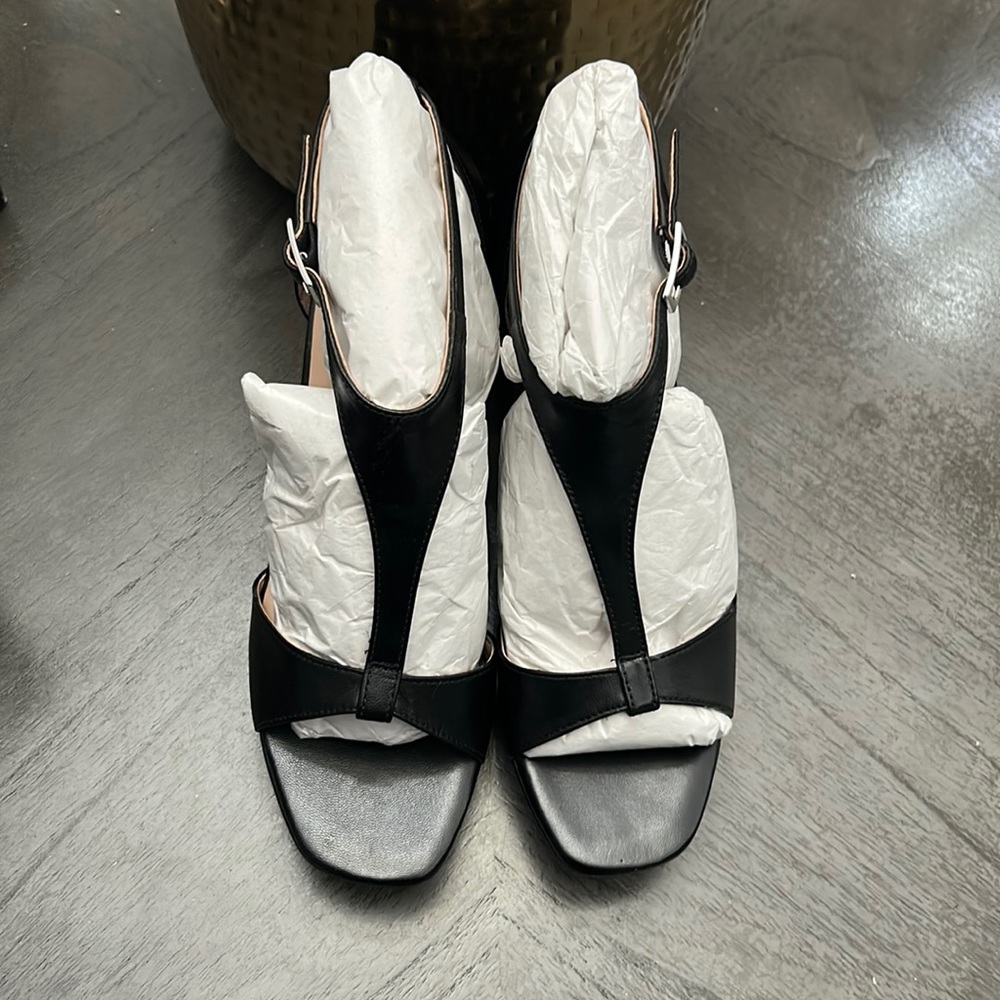 27 EDIT Naturalizer Jae Leather T-Strap Platform Dress Sandals - Picture 6 of 11